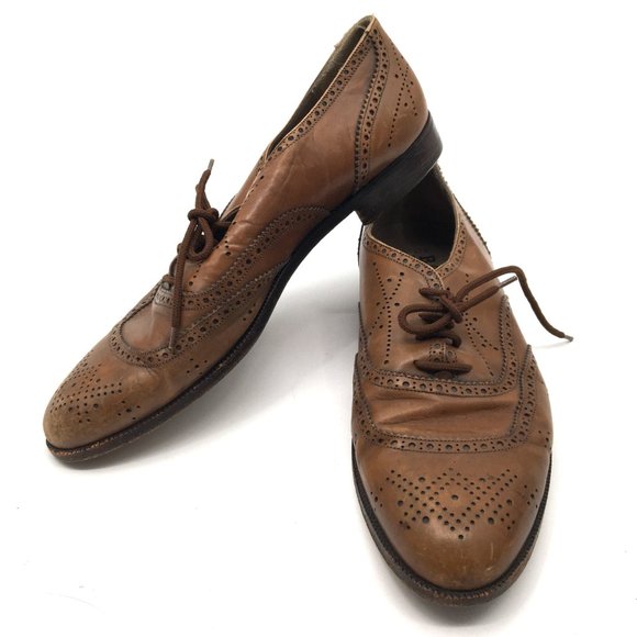 Bally brown leather Oxford dress shoes lace up leather sole classic 10.5 D men's - Picture 5 of 13